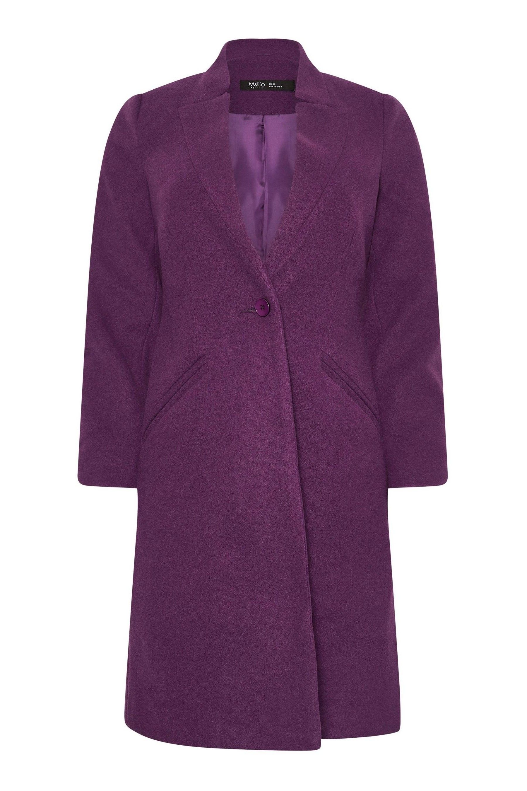 Buy M Co Purple Petite City Coat from Next Canada