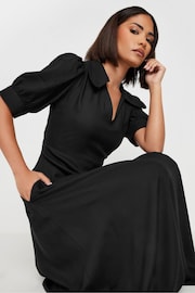 PixieGirl Petite Black Collar Midi Dress - Image 4 of 5