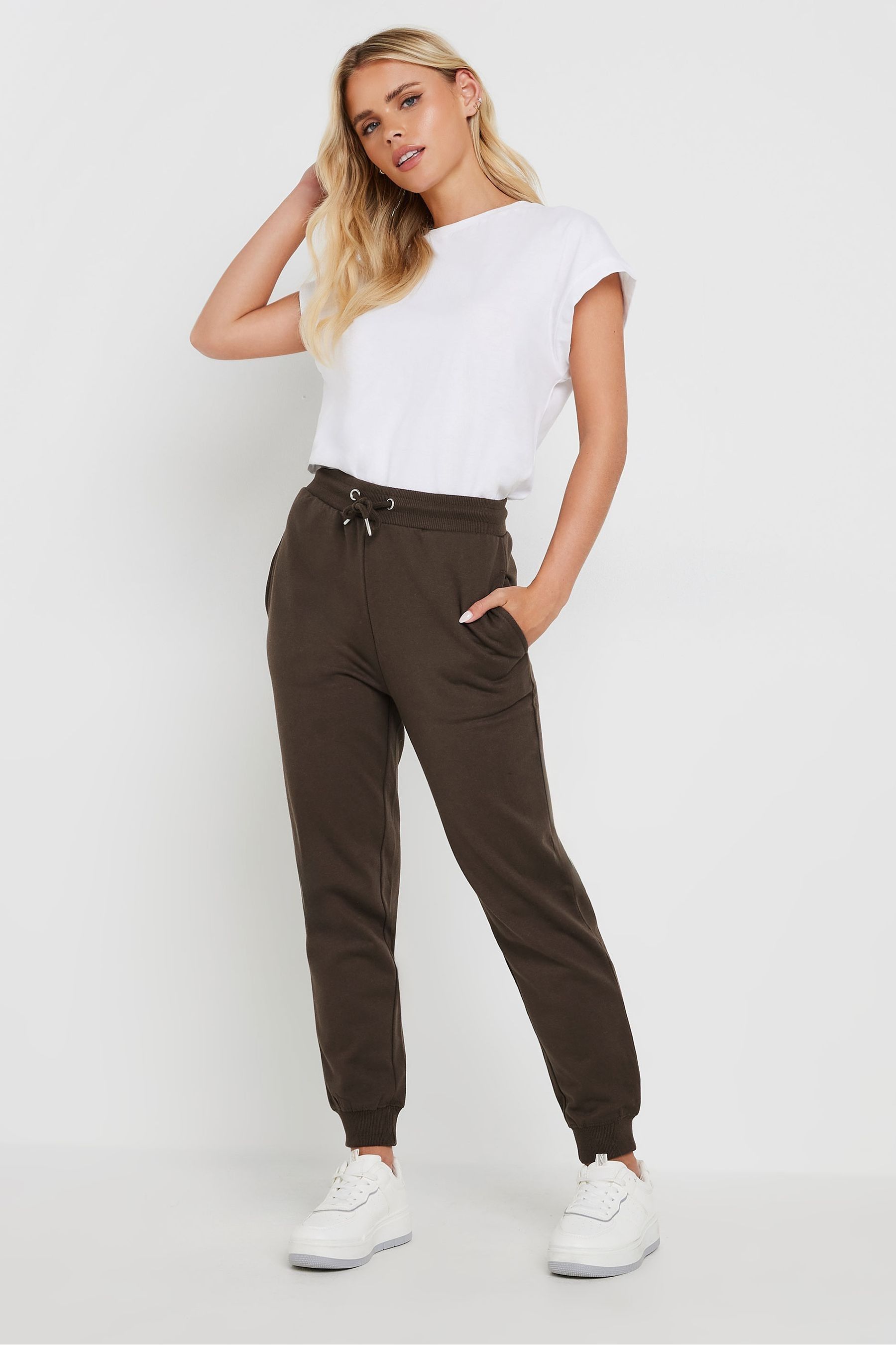 Buy PixieGirl Petite Brown Cuffed Joggers from the Next UK online shop
