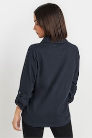 PixieGirl Petite Blue 100% Cotton Turn Back Cuff Shirt - Image 3 of 5