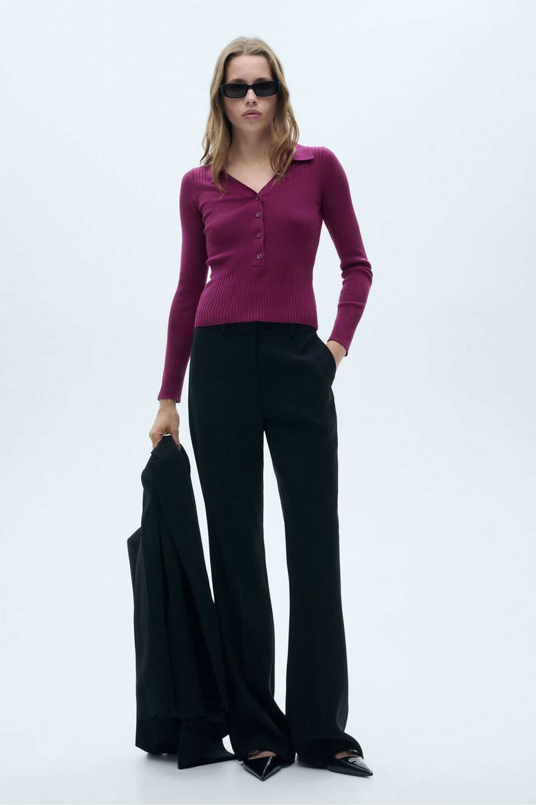 Mango ribbed sweater cheap