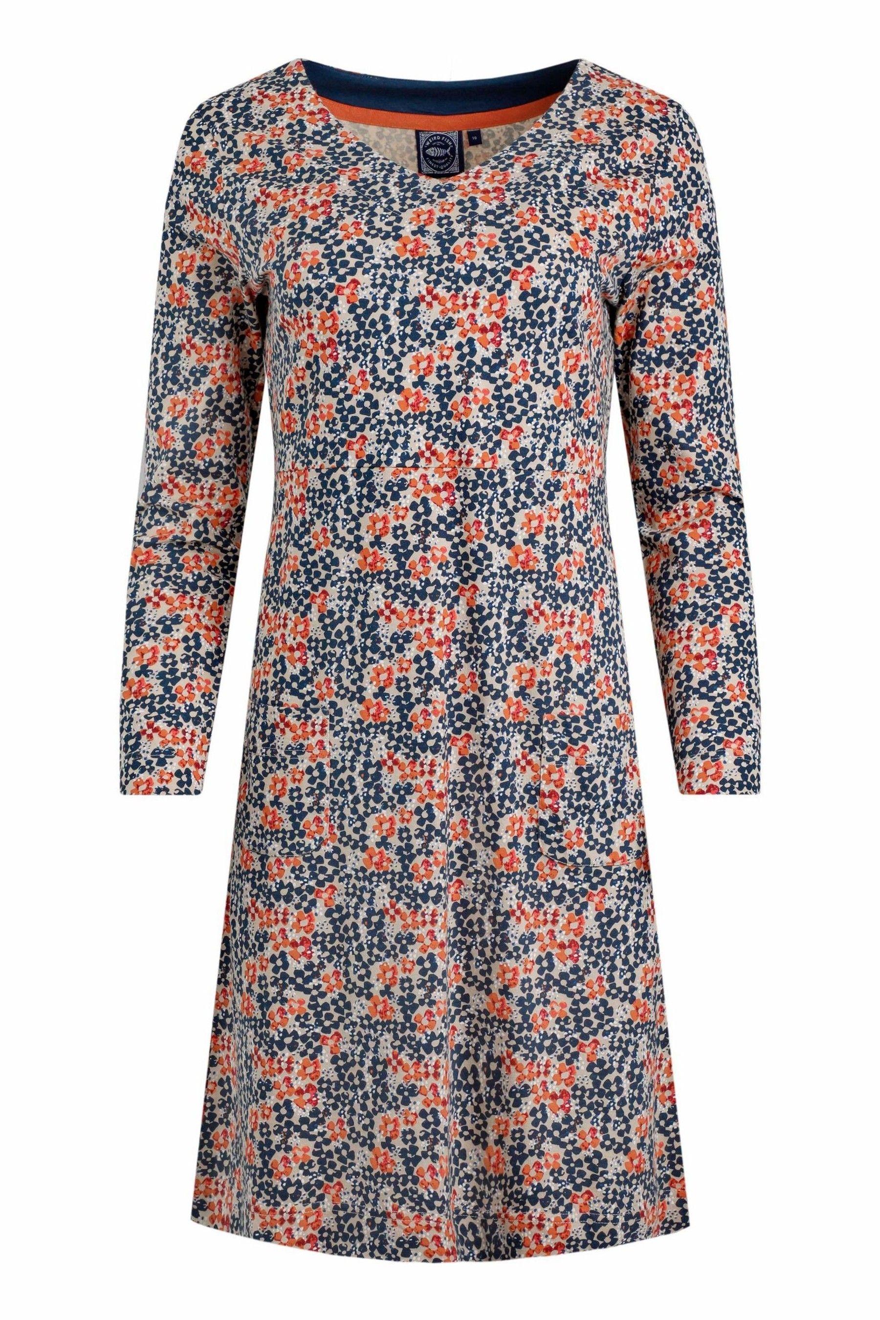 Kaufe Sie Cream Weird Fish Hope Organic Printed V Neck Jersey Dress bei Next Deutschland