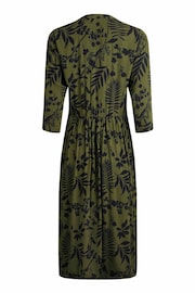 Weird Fish Green Hellen Eco Viscose Tiered Midi Dress - Image 6 of 6