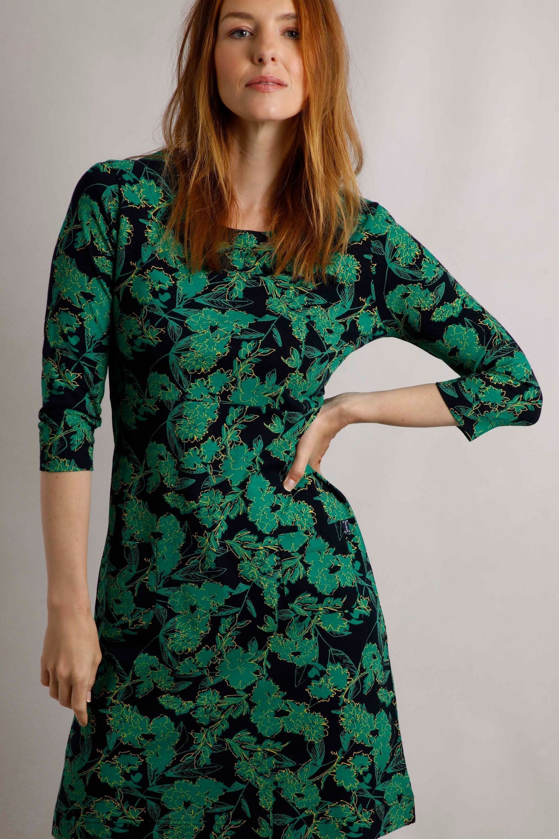 Weird fish jersey dress top
