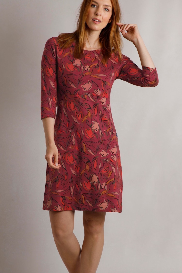 Weird Fish Starshine Organic Printed 100% Cotton Jersey Dress - 圖片 1，共 6