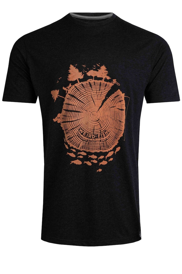 Weird Fish Black Weird Fish Woodsman Eco Graphic T-Shirt - Image 1 of 2