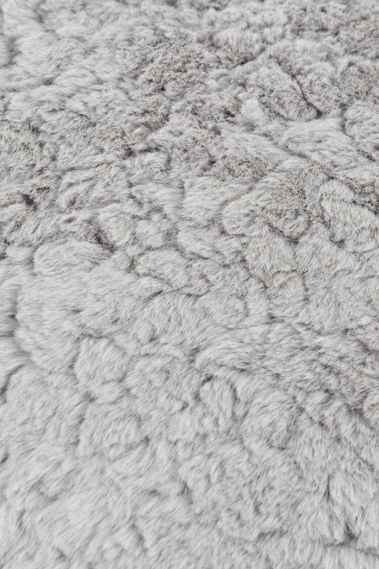 furn. Slate Megeve Mottled Faux Fur Cushion - Image 3 of 3