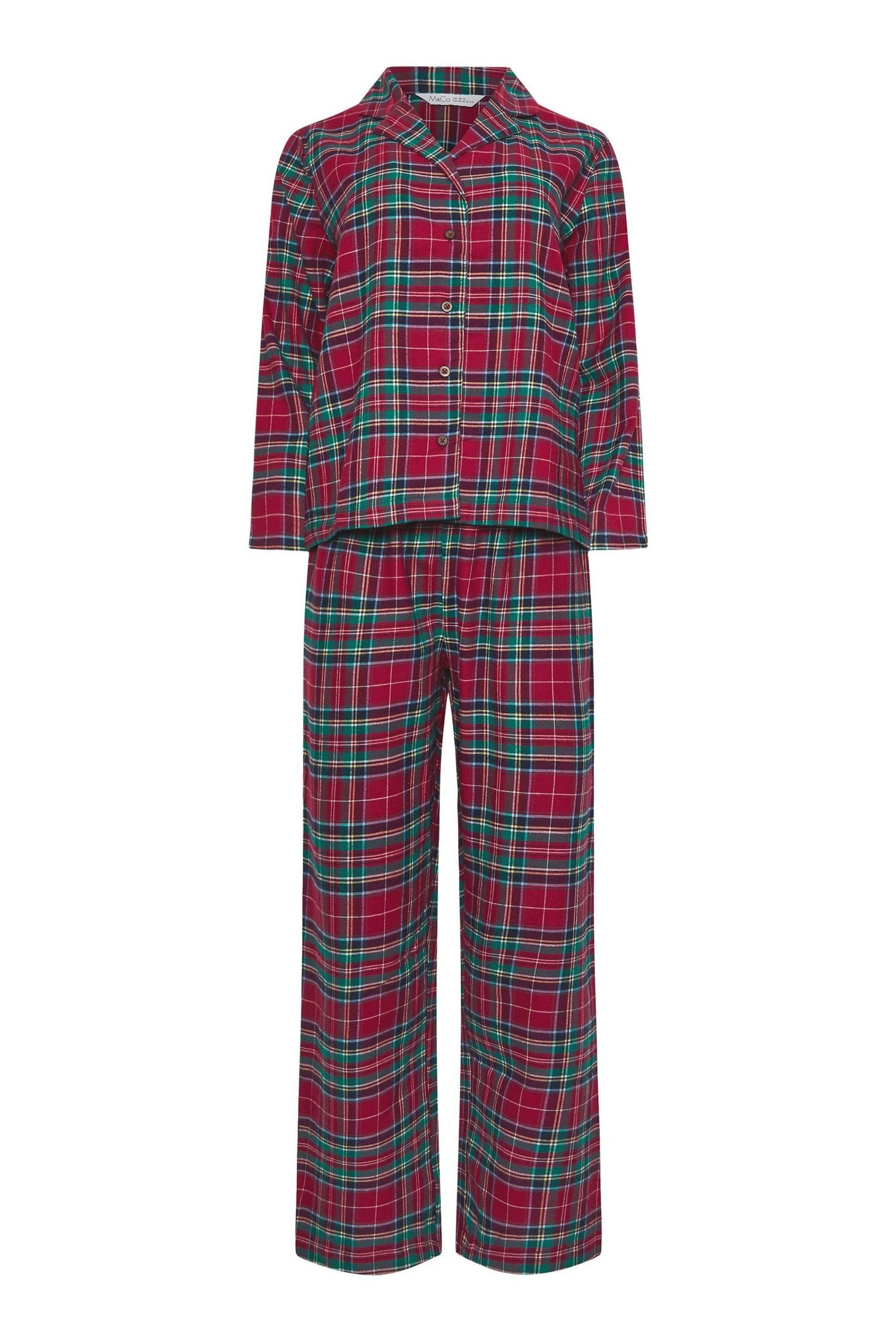 Buy M Co Red Check 100 Cotton Pyjamas Set from the Next UK online shop