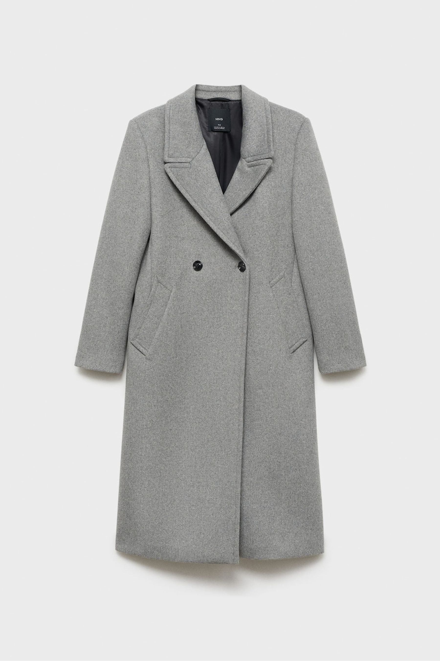 Buy Mango Grey Wool Blend Coat from the Next UK online shop