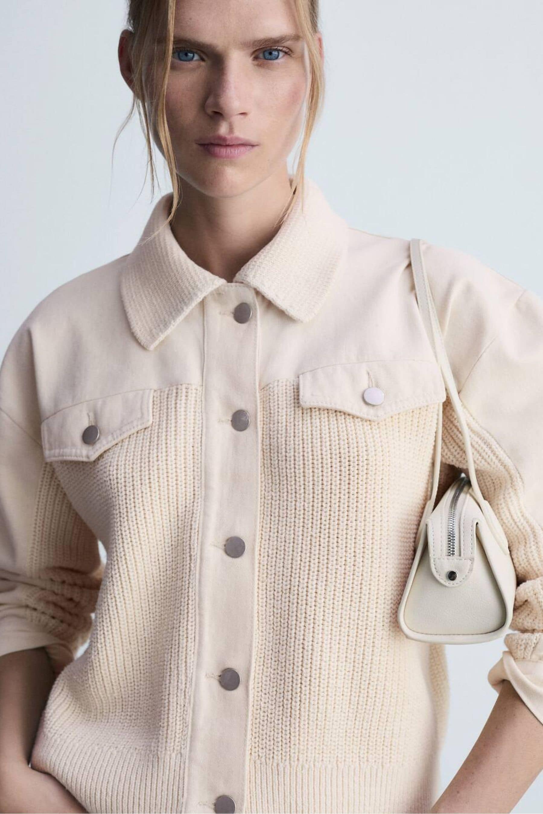 Mango cream jacket sales