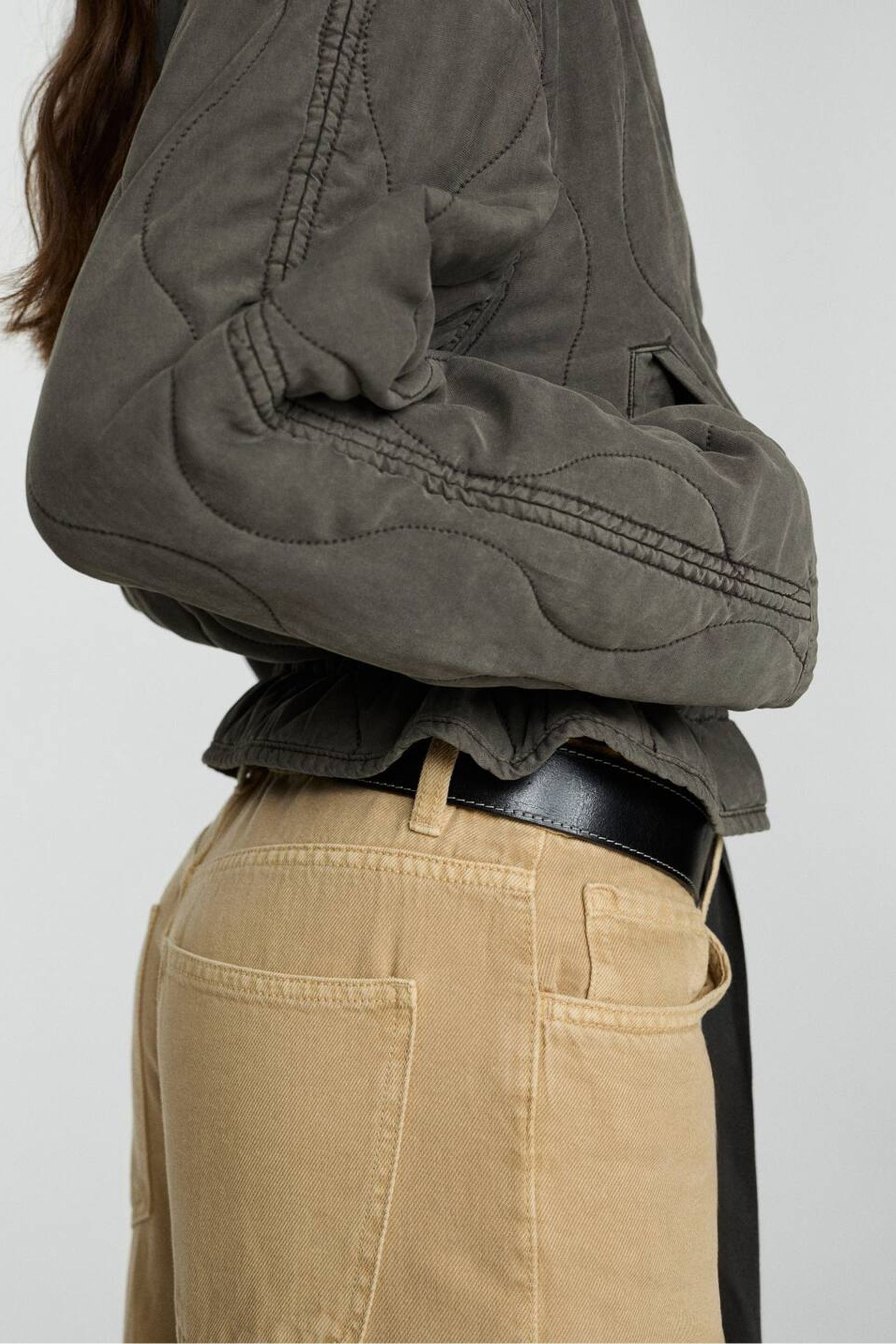 Mango quilted belt bag hot sale