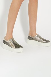 Dune London Gold Episodic 2 Flatform Slip On Trainers - Image 1 of 6