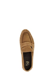 Dune London Brown Gemi Soft Slim Sole Loafers - Image 4 of 5