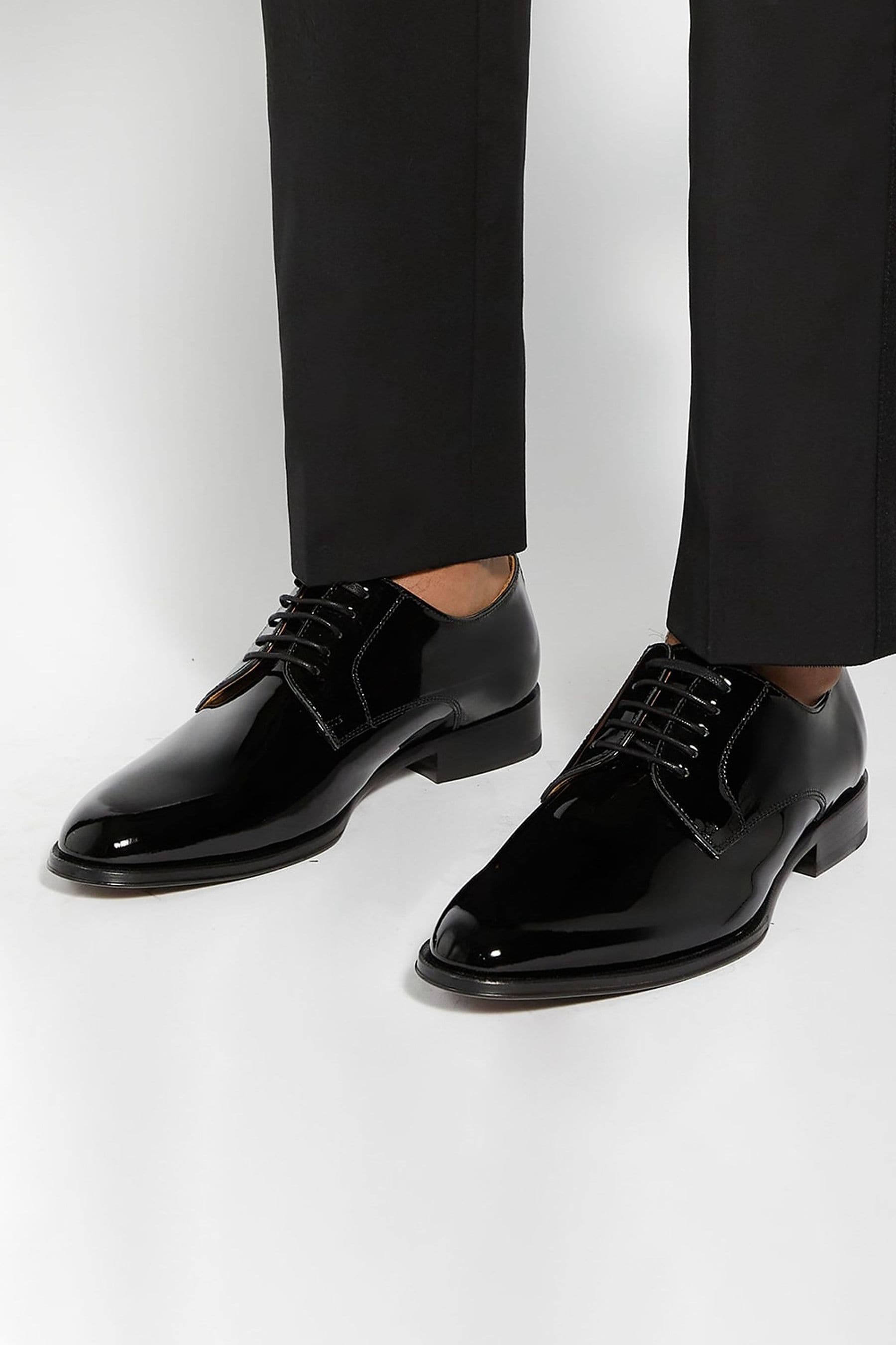 Buy Dune London Black Salisbury Classic Derby Patent Shoes from Next Malta