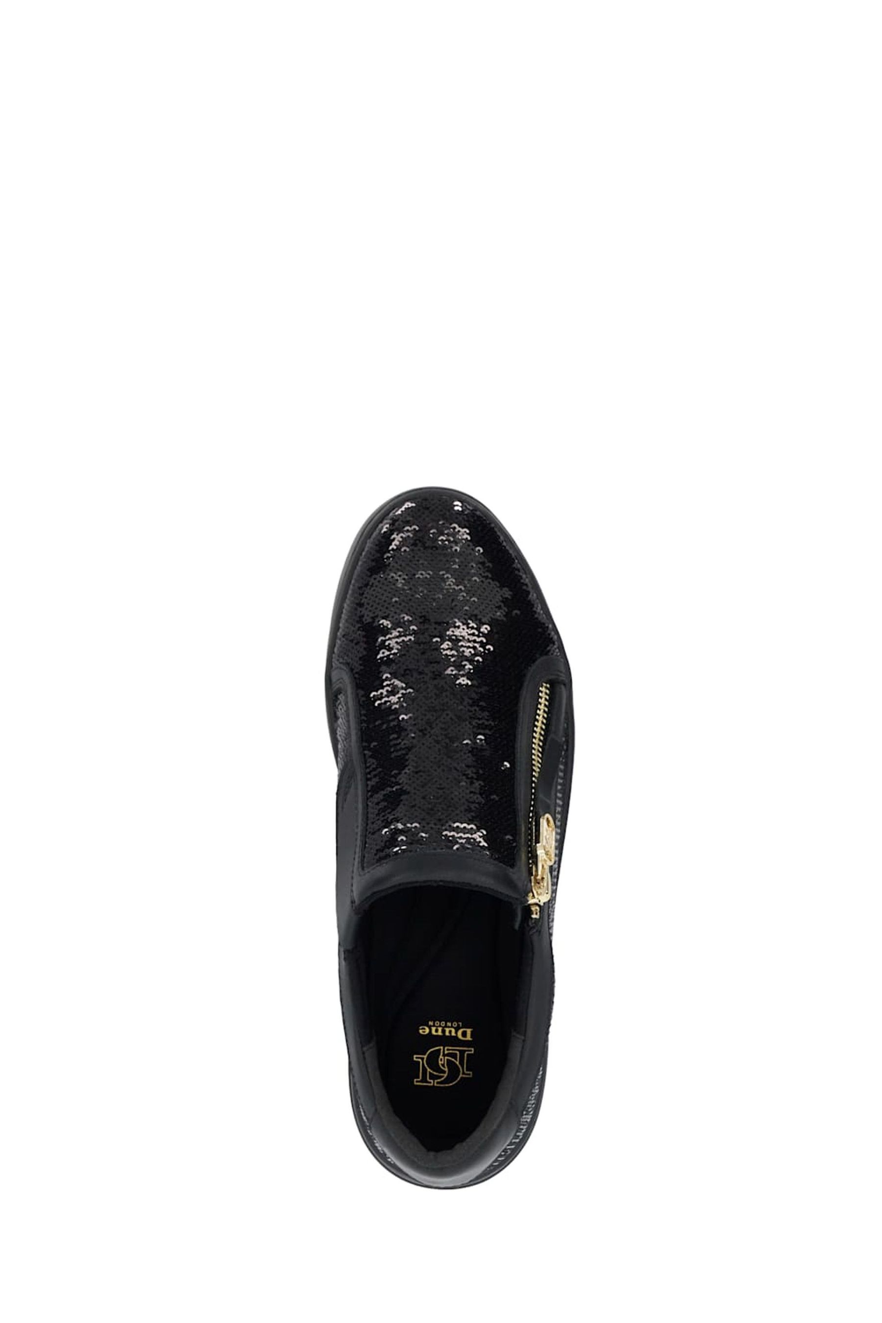 Dune London Black Episodic 2 Flatform Slip On Trainers