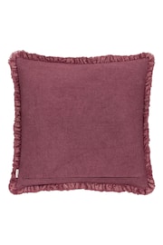 Yard Burnt Red Bertie Washed 100% Cotton Velvet Cushion - Image 2 of 4