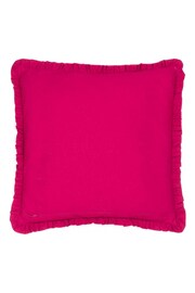 Paoletti Cerise and Jade Seventy Three Henderson Embroidered Ikat Cushion - Image 2 of 5