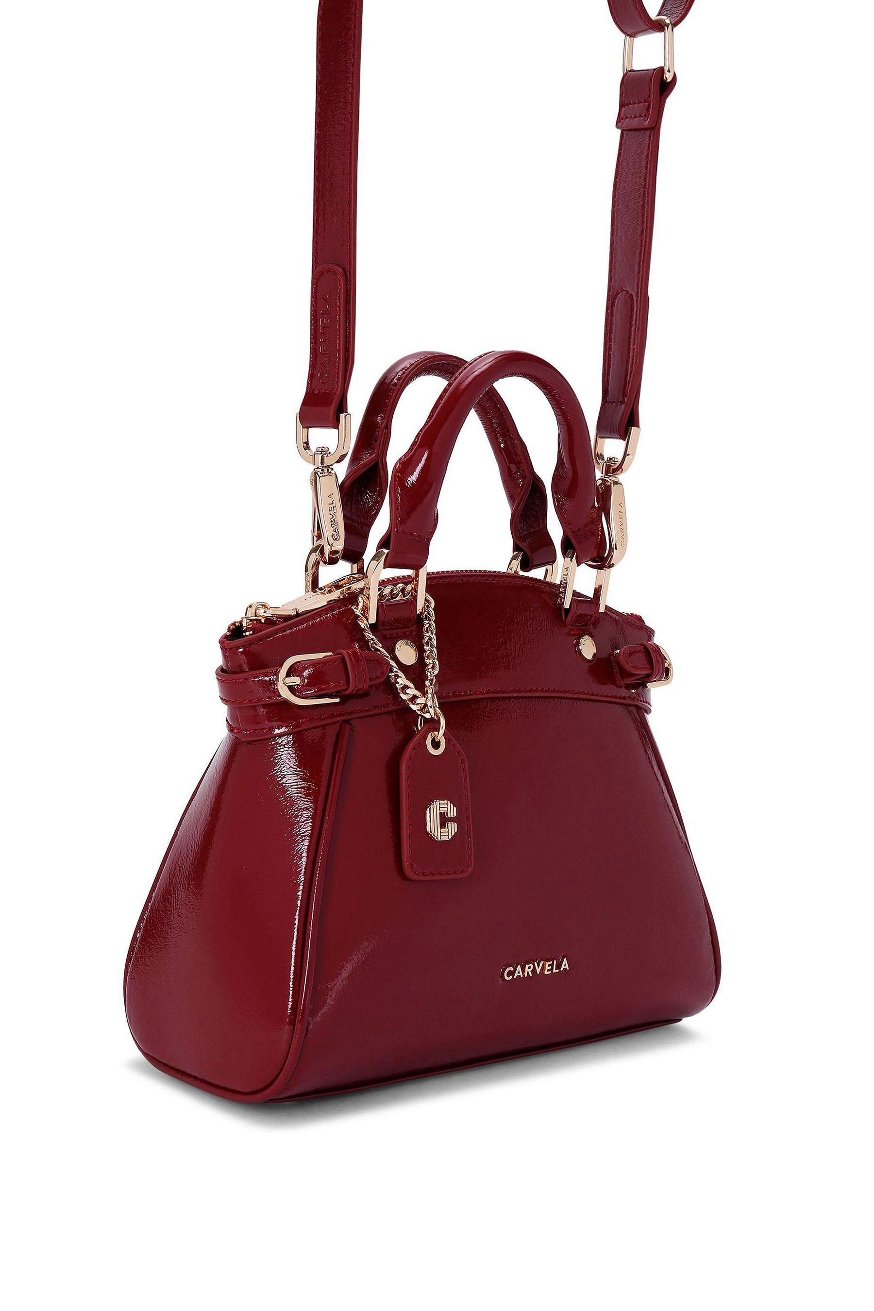 Red carvela bag store