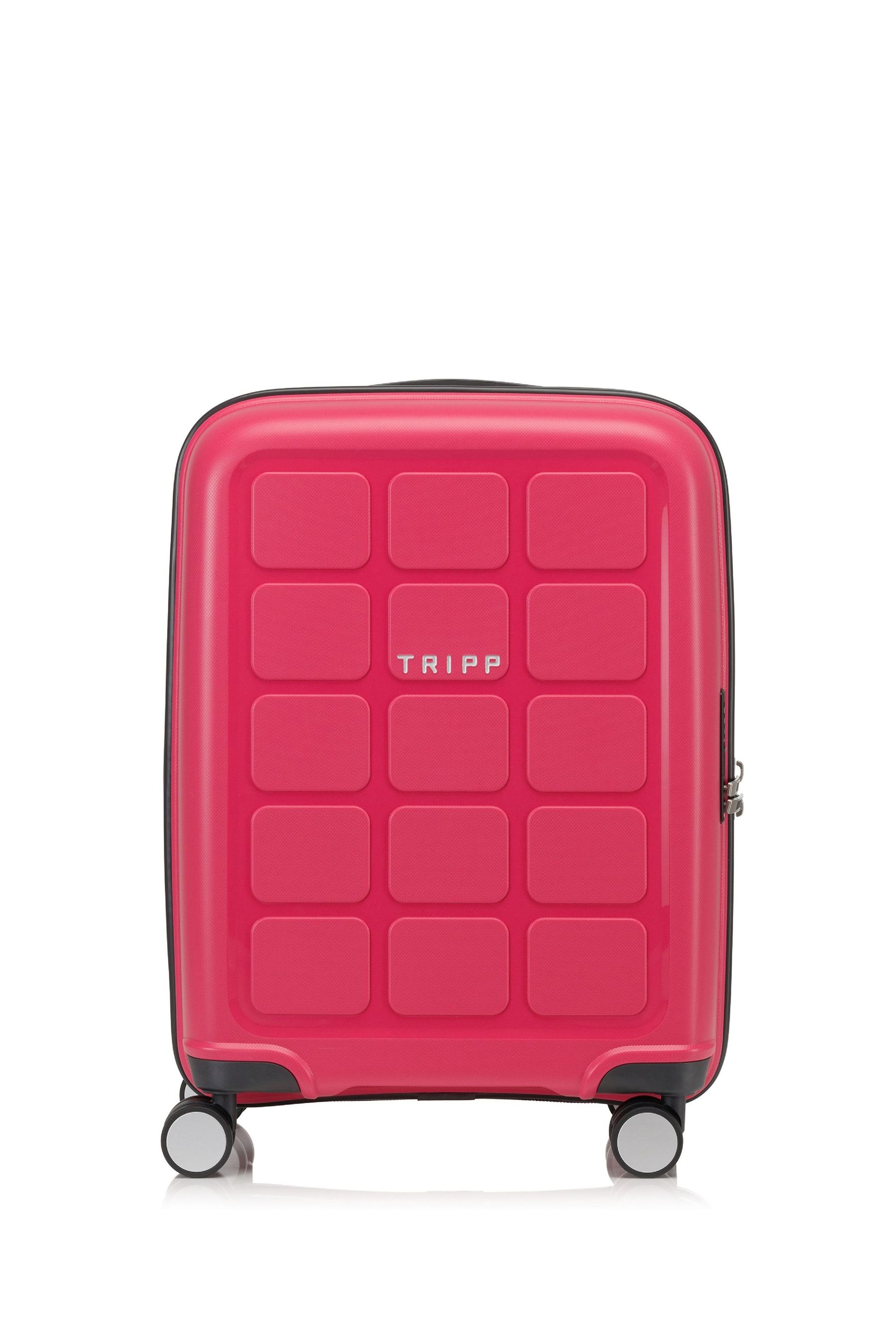 Tripp raspberry suitcase large top