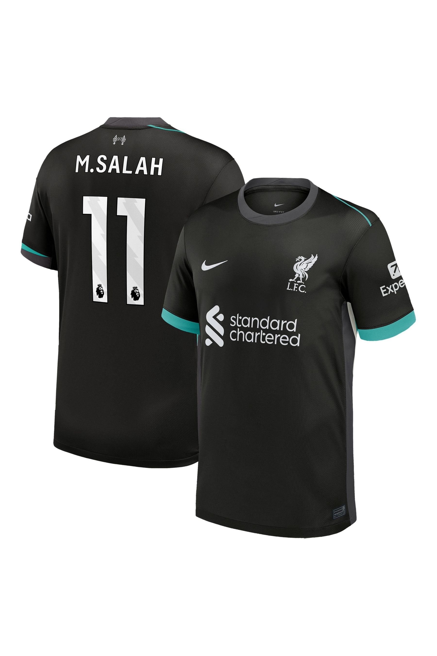 Buy Nike Green Liverpool Away Stadium M.Salah 11 Football Shirt 2024 25 from the Next UK online shop