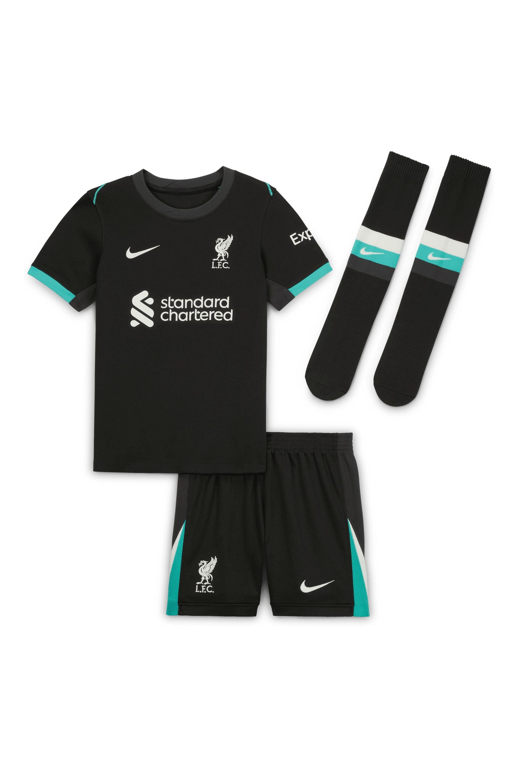 Junior liverpool away shorts 2025