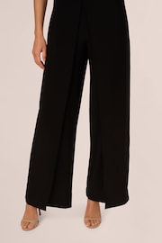 Adrianna Papell Halter Overlay Black Jumpsuit - Image 5 of 7