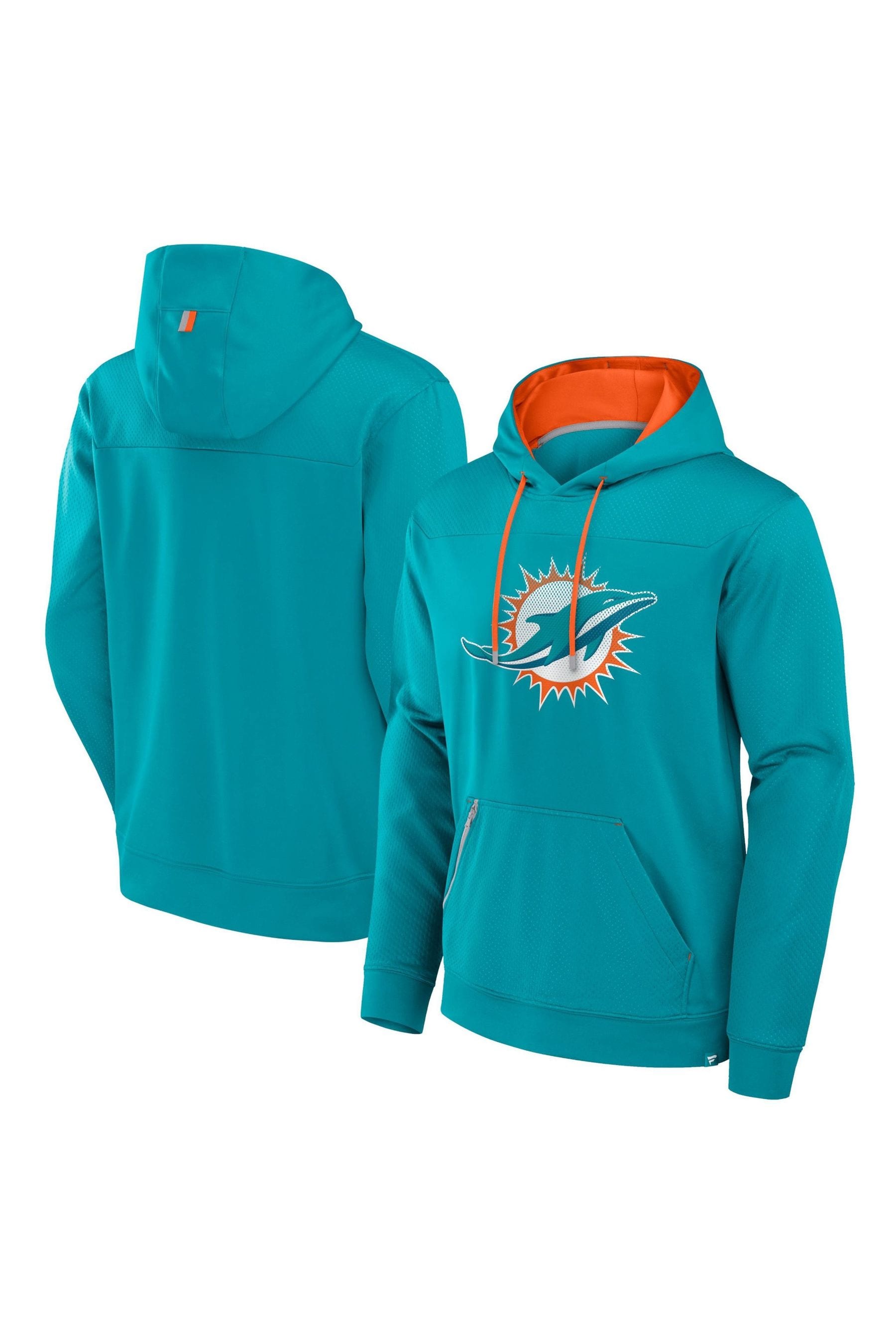 Buy Fanatics Green NFL Miami Dolphins Defender Dot Faded Primary Fleece Hoodie from Next Luxembourg