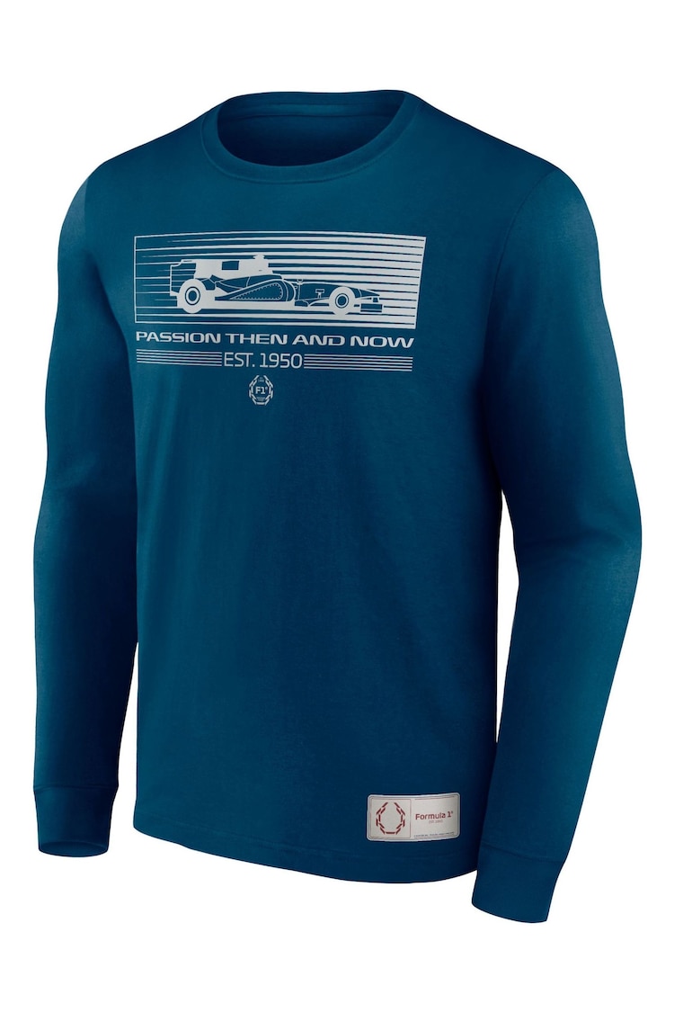 Fanatics Green F1 Formula 1 Heritage Long Sleeve T-Shirt - Image 3 of 3