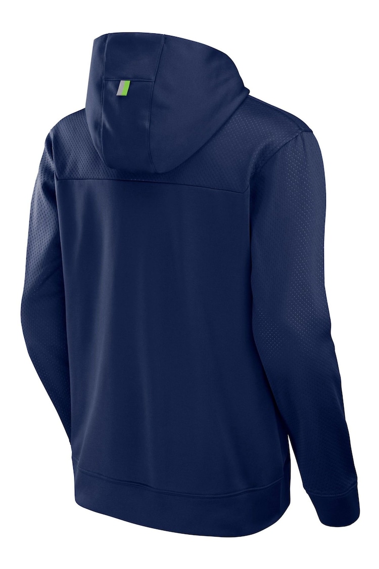 Fanatics Blue NFL Seattle Seahawks Defender Dot Faded Primary Fleece Hoodie - Image 3 of 3