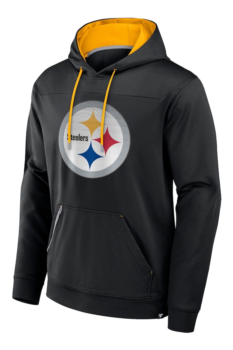 Fanatics NFL Pittsburgh Steelers Defender Dot Faded Primary Fleece Black Hoodie - Image 3 of 3