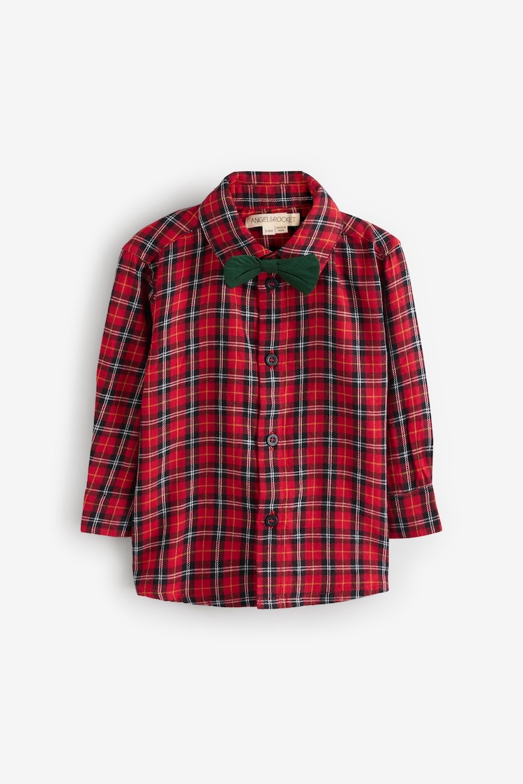 Angel & Rocket Red Joeseph Check Shirt With Bow Tie - Image 1 of 1