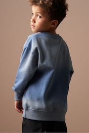 Angel & Rocket Blue Minecraft Washed Graphic Sweatshirt - Image 2 of 7