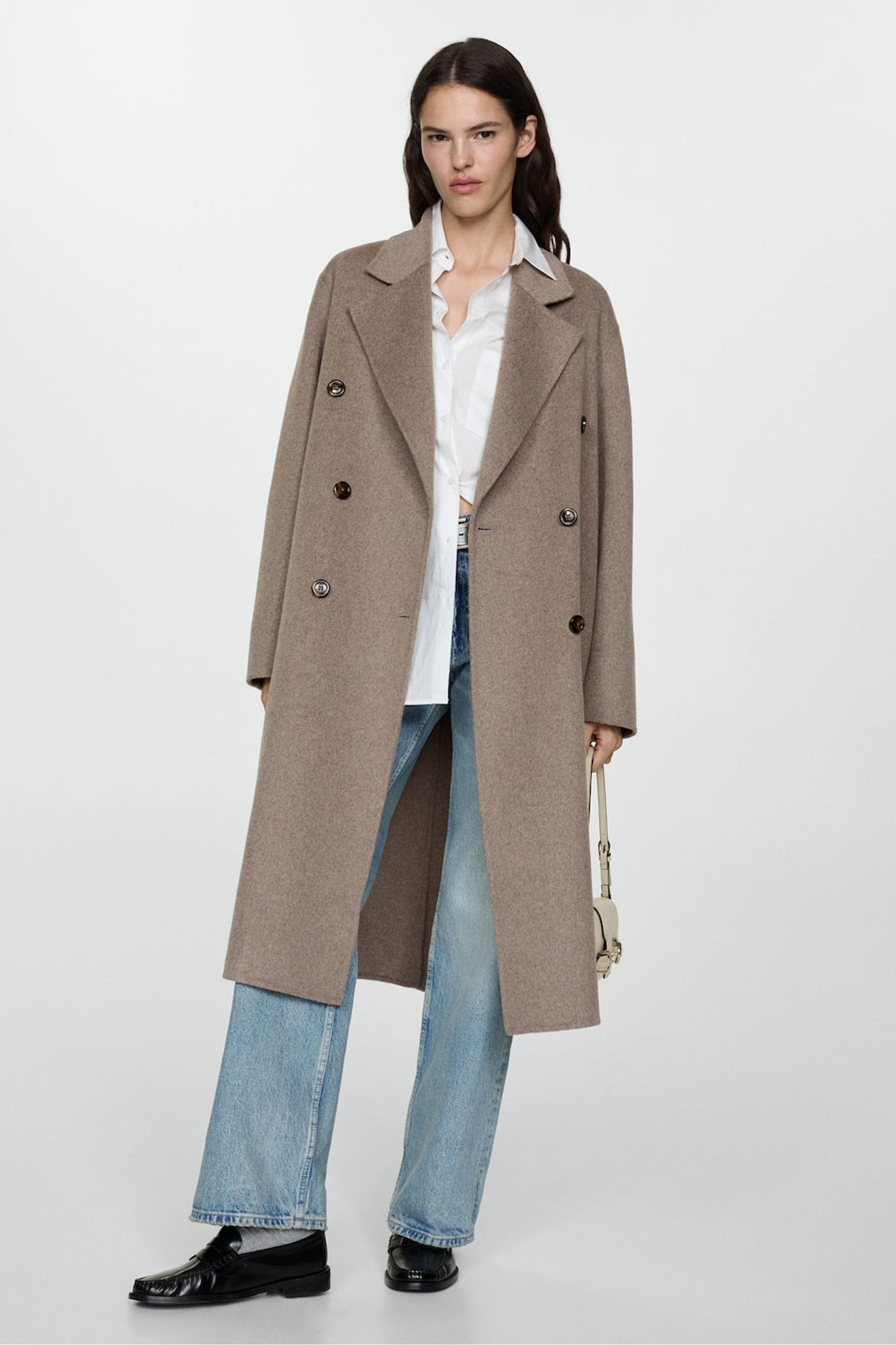 Grey mango coat outlet