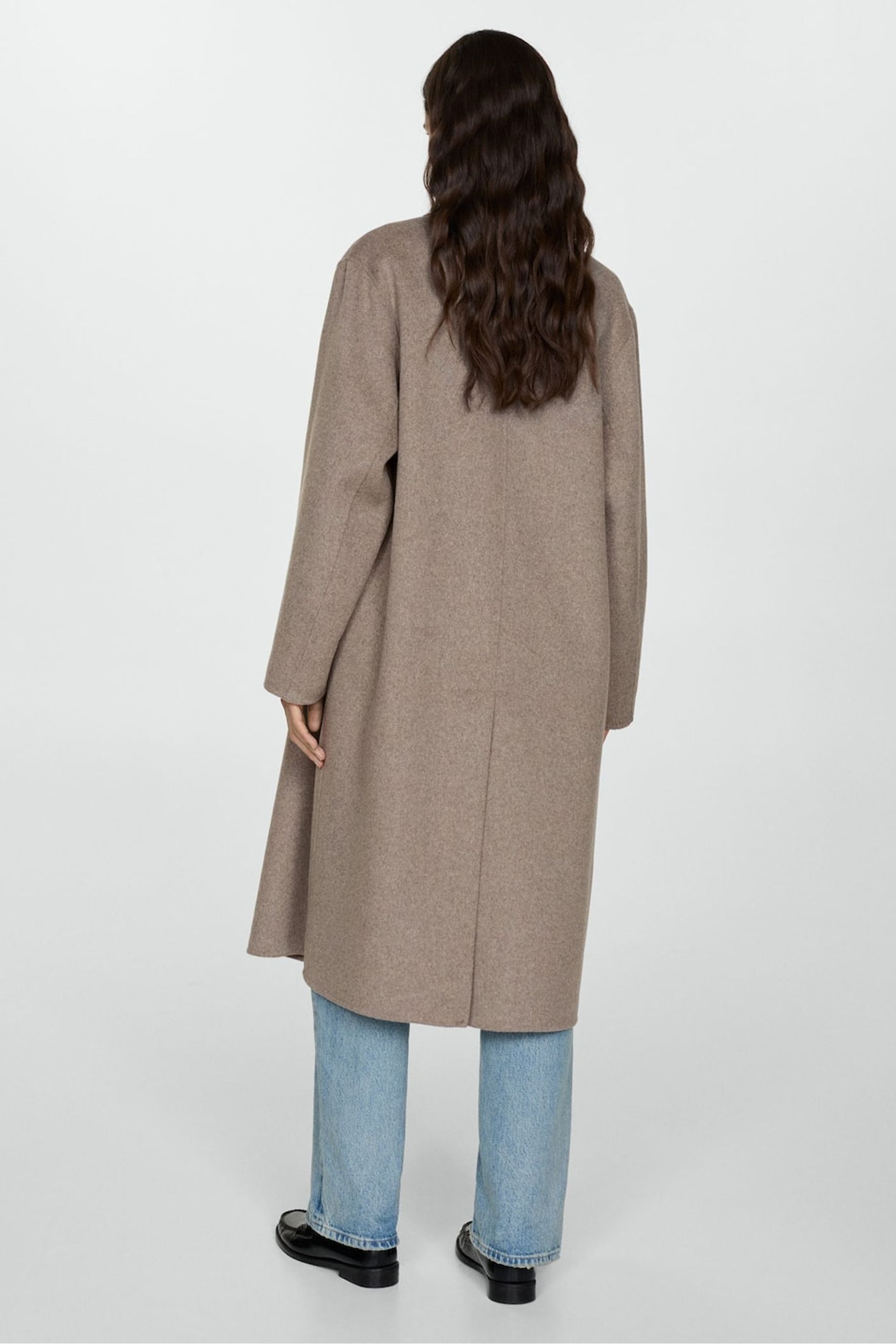 Buy Mango Grey Handmade Oversized Wool Coat from the Next UK online shop