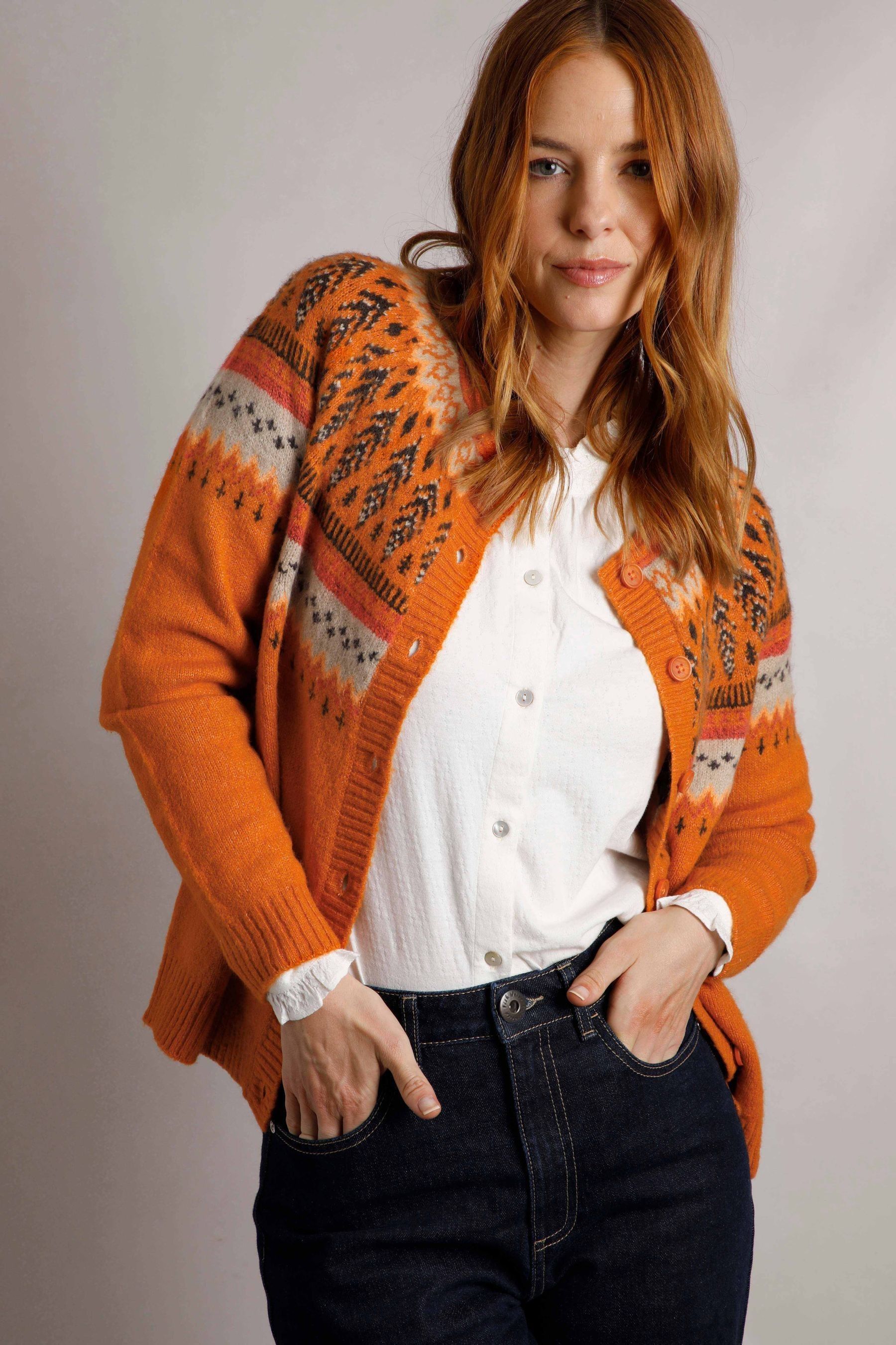 Weird fish cardigan top