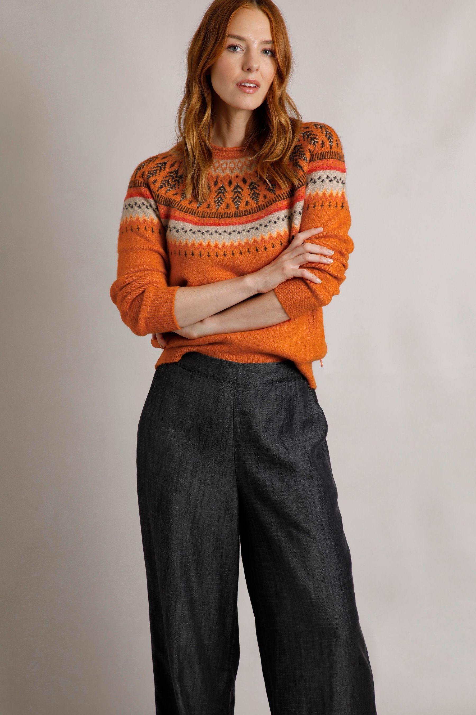 Orange and black jumper discount