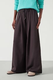 Hush Brown 100% Cotton Taylor Wide Leg Joggers - Image 1 of 6