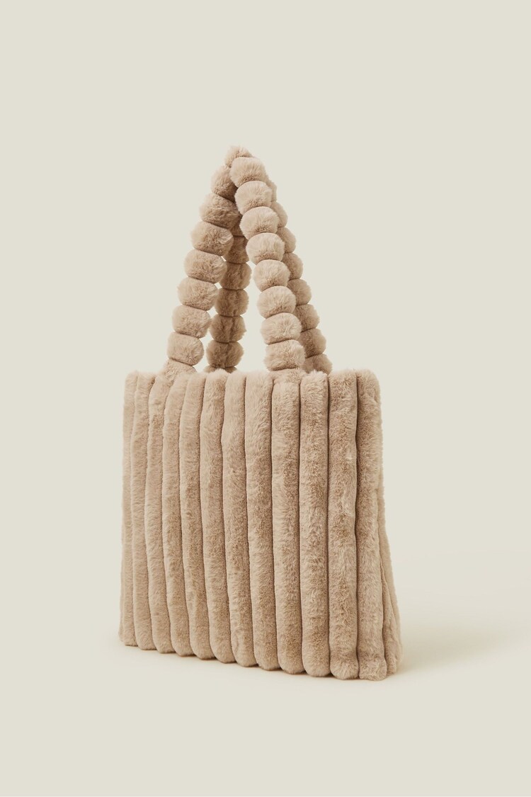 Accessorize Animal Ribbed Faux Fur Tote Bag - Image 2 of 2