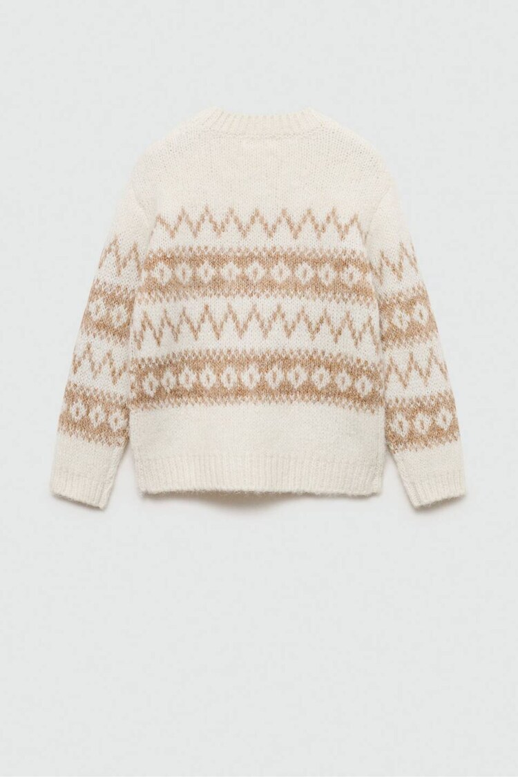 Mango Cream Jacquard Sweater - Image 2 of 3