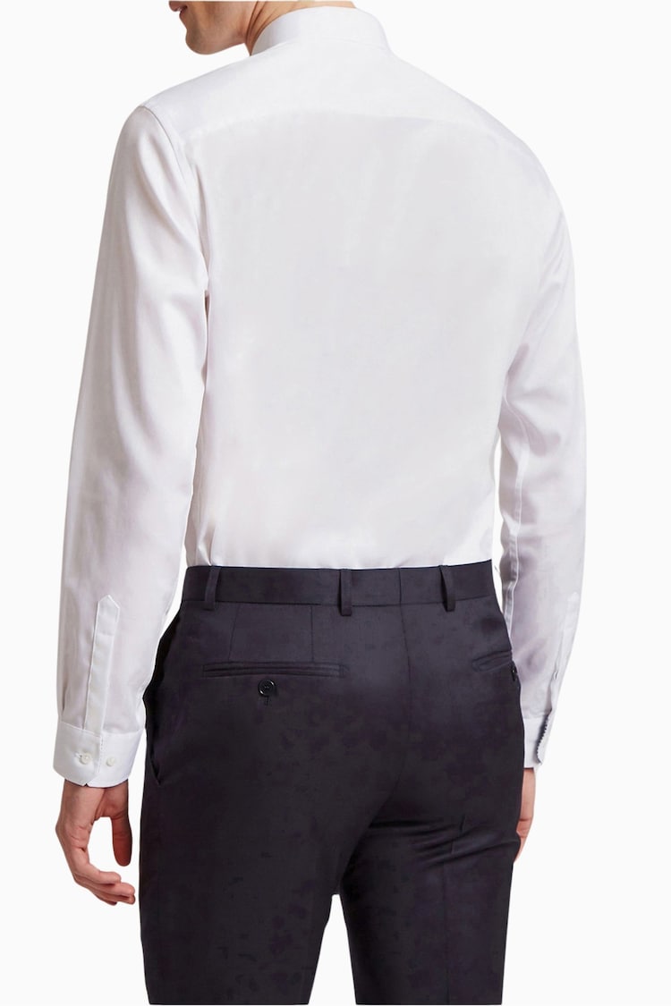 Ted Baker Tailoring 100% Cotton Regular Holme Strech White Shirt - Image 2 of 4