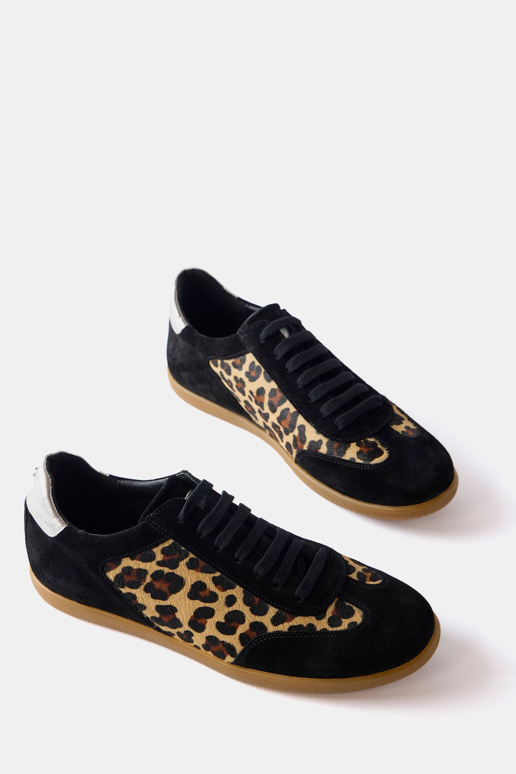 Velvet black trainers sale