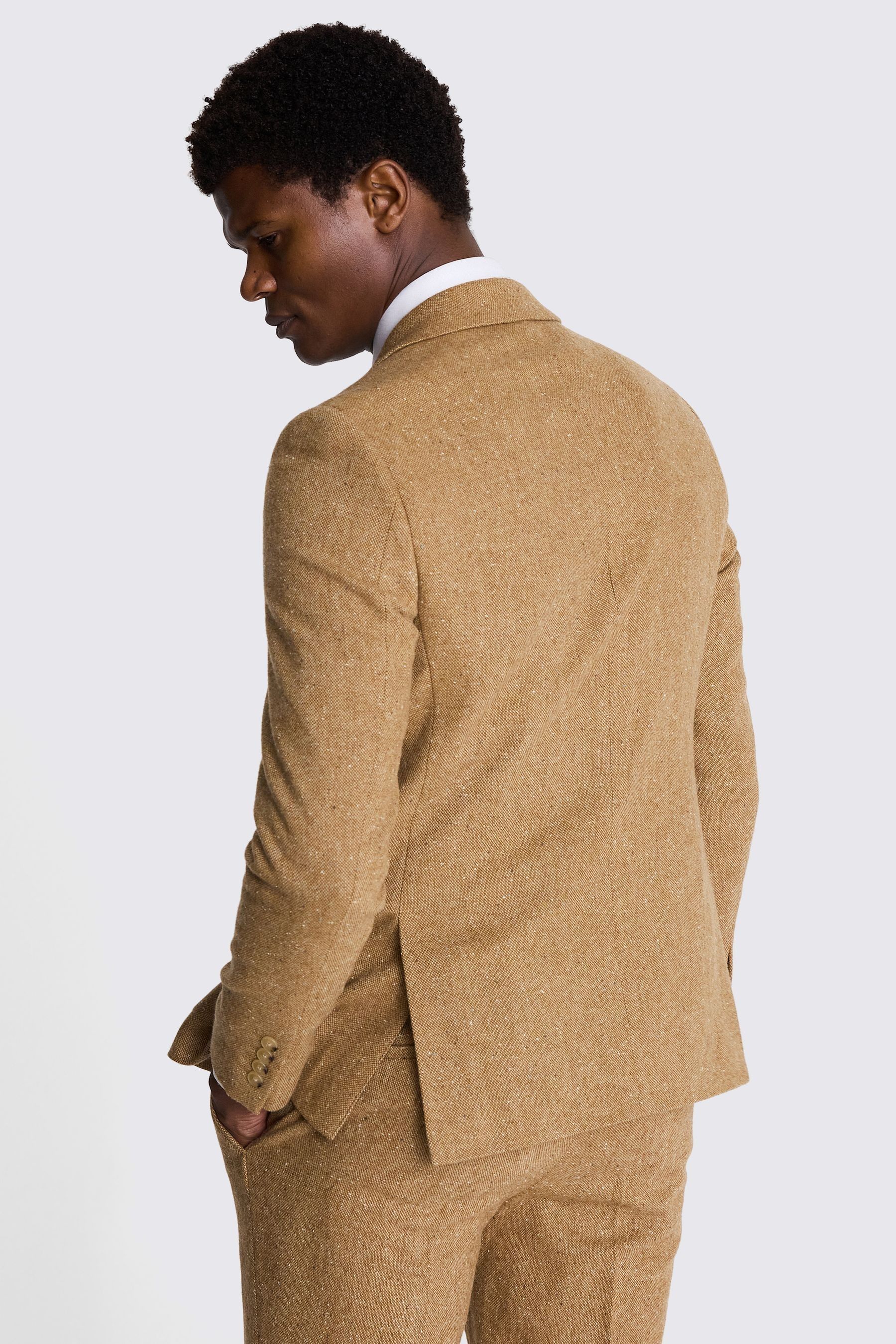 Buy MOSS Yellow Slim Fit Tweed Jacket from Next Oman