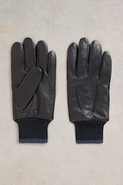 White Stuff Blue Leo Leather Gloves - Image 1 of 3