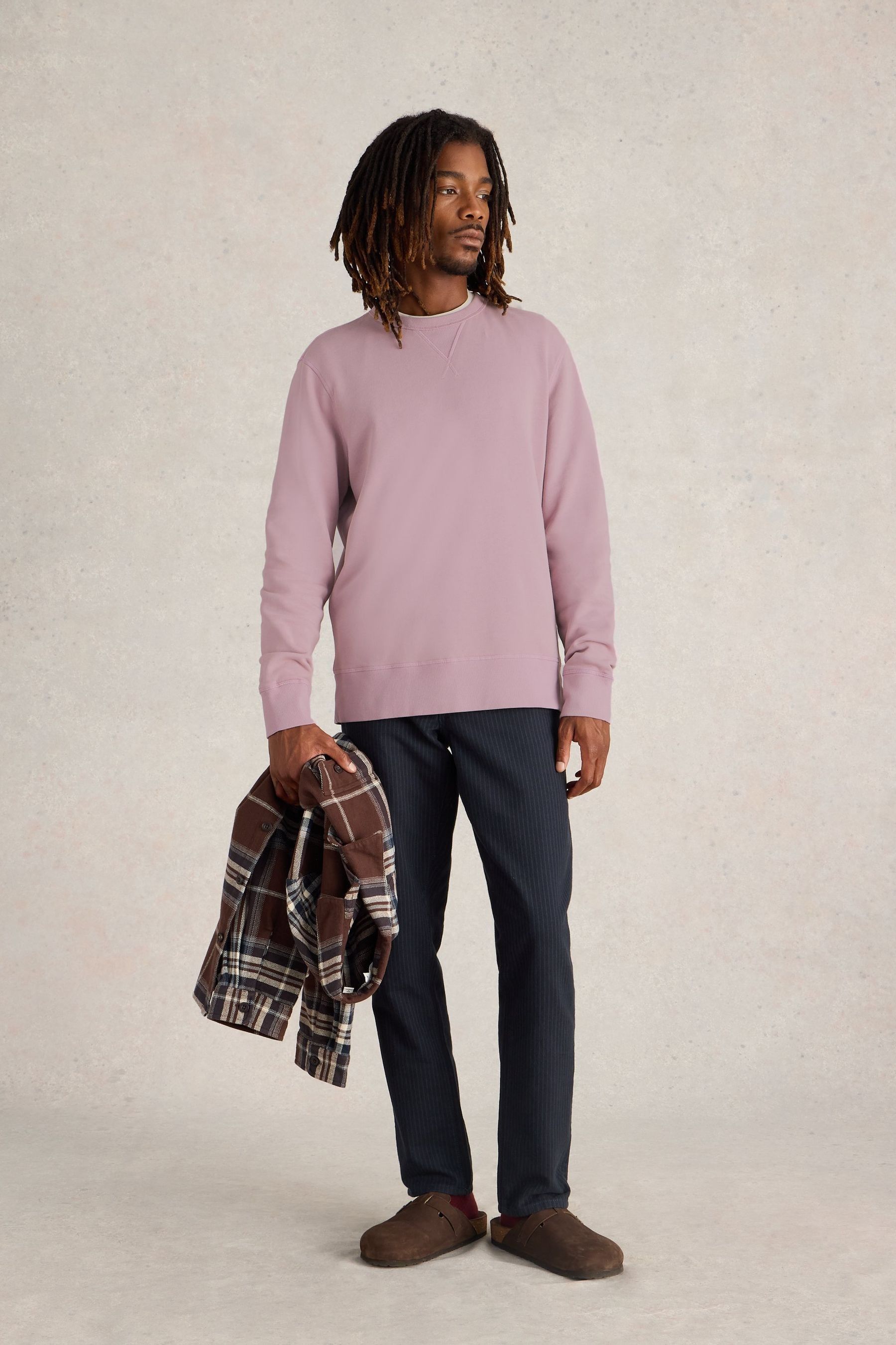 Buy White Stuff Pink 100 Cotton Crew Neck Sweatshirt from the Next UK online shop