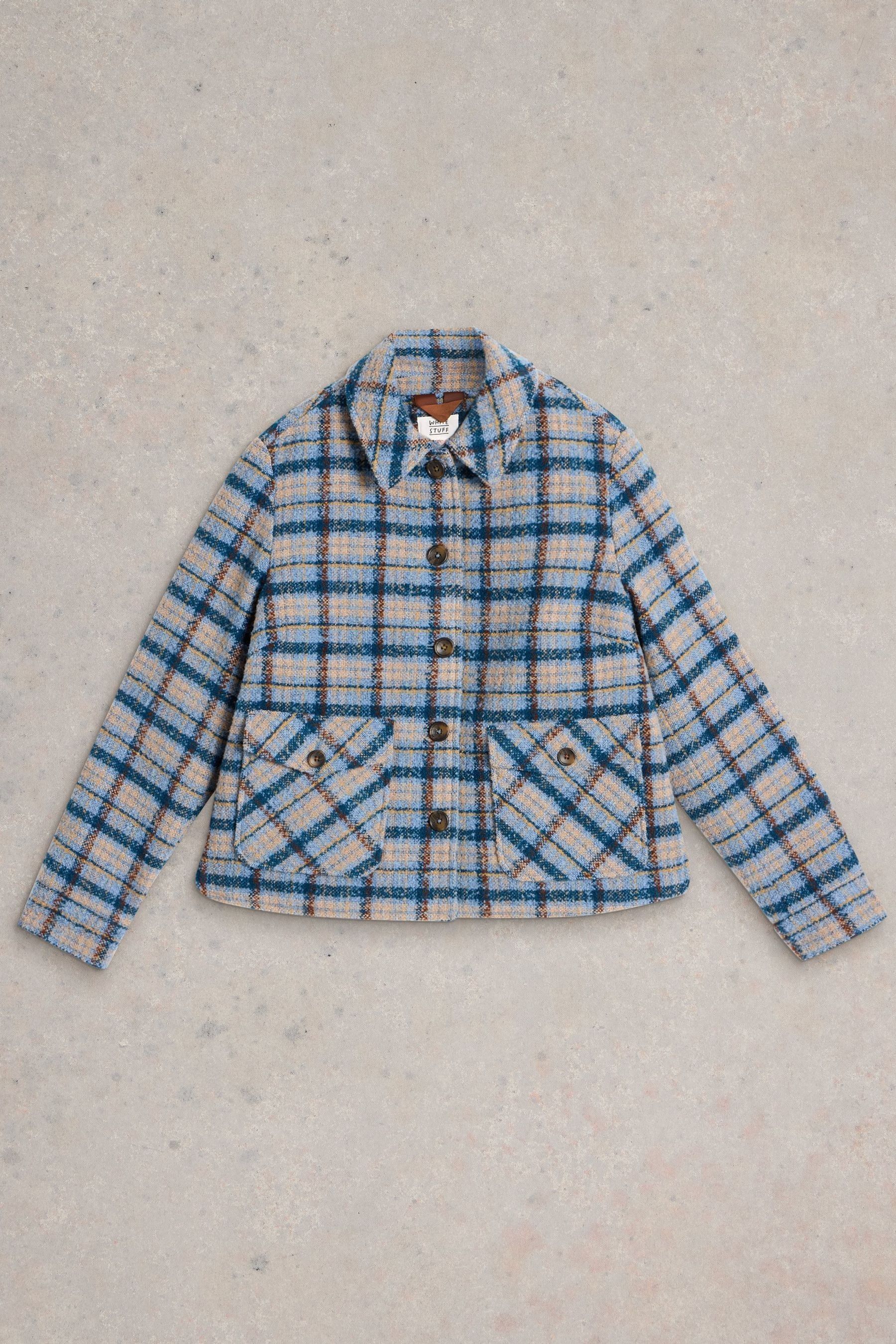 Buy White Stuff Blue Amelia Check Jacket from Next Canada