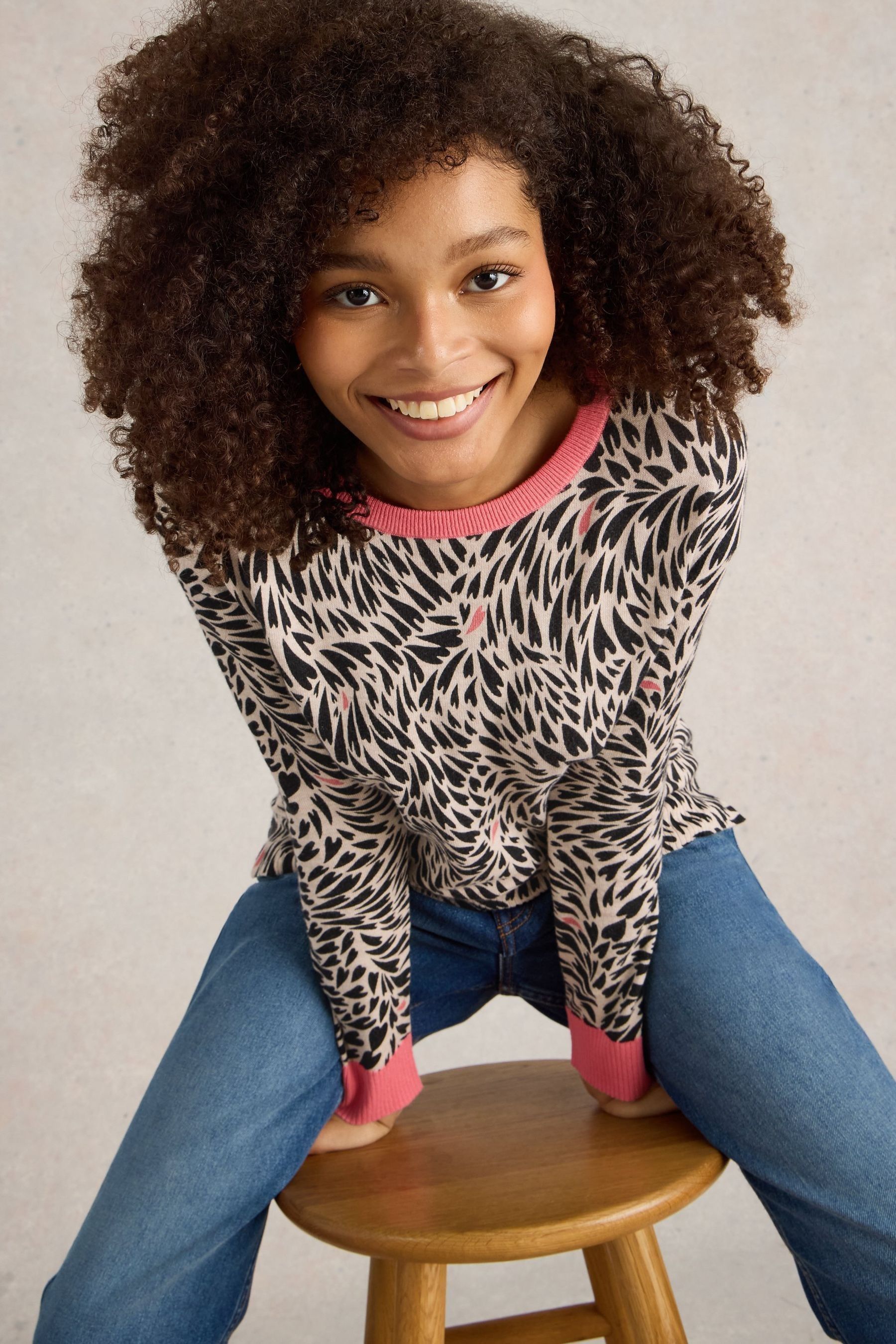 Buy White Stuff Natural City Leo Heart Jumper from the Next UK online shop