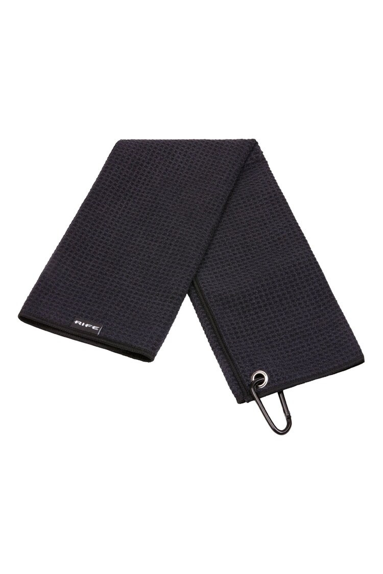 Rife Microfibre Black Towel - Image 2 of 2