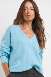 JD Williams Blue Sponge V-Neck Tunic - Image 1 of 4