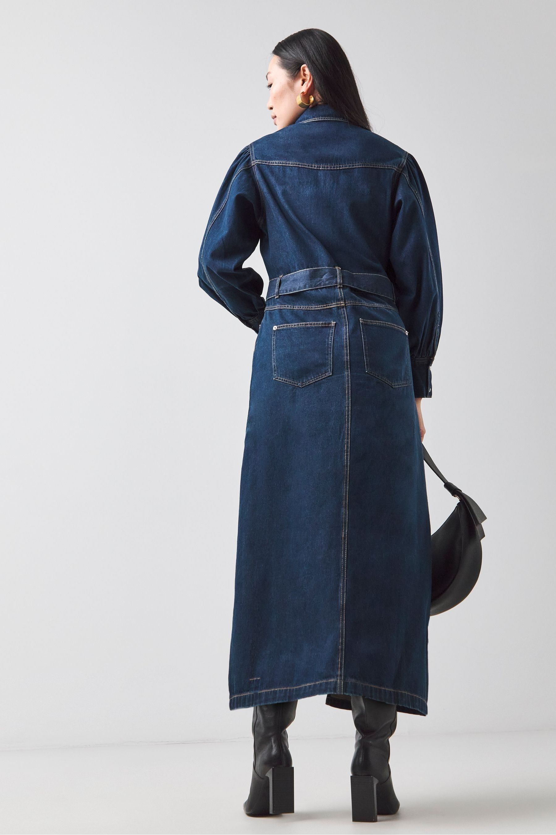 Buy JD Williams Blue Denim Maxi Shirt Dress from Next Germany