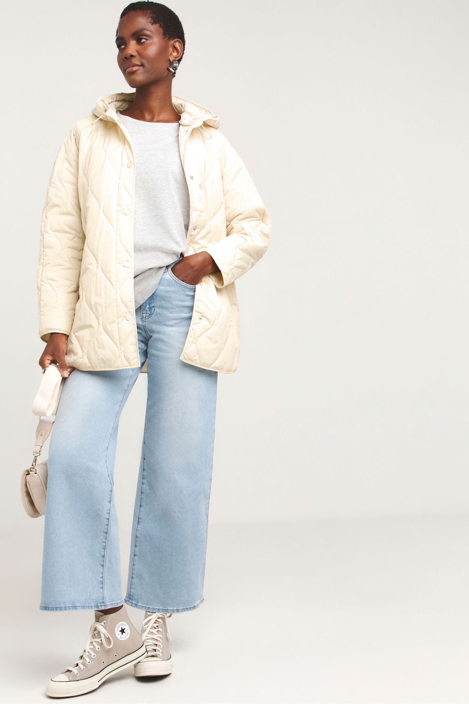 Buy JD Williams Cream Short Quilted Coat from Next Belgium